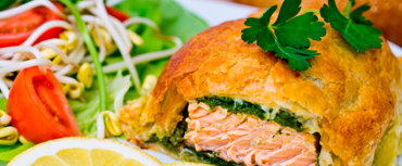 pitta me solomo kai krema